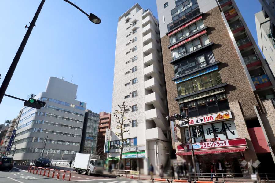 秀和五反田駅前レジデンスの外観(東側から)