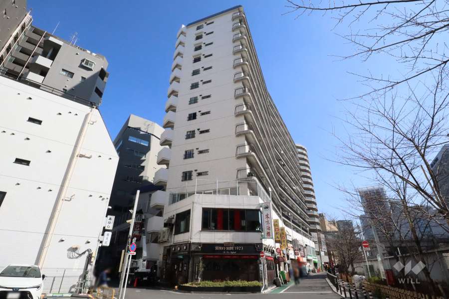 秀和五反田駅前レジデンスの外観(南西側から)