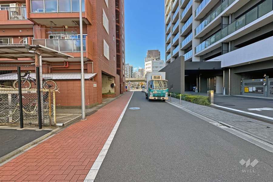 敷地の北側道路（東側から）