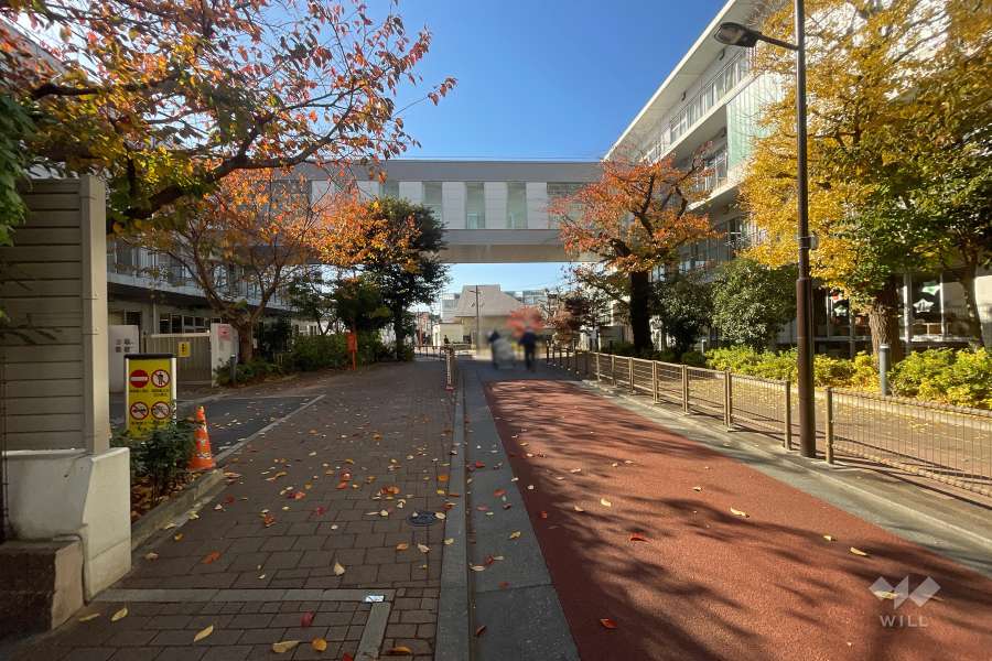 敷地北西側の前面道路