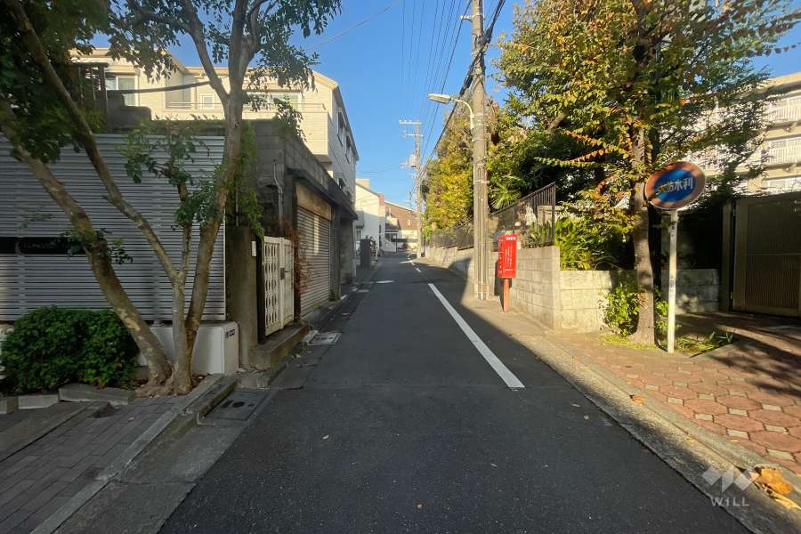 敷地南西側の前面道路　　