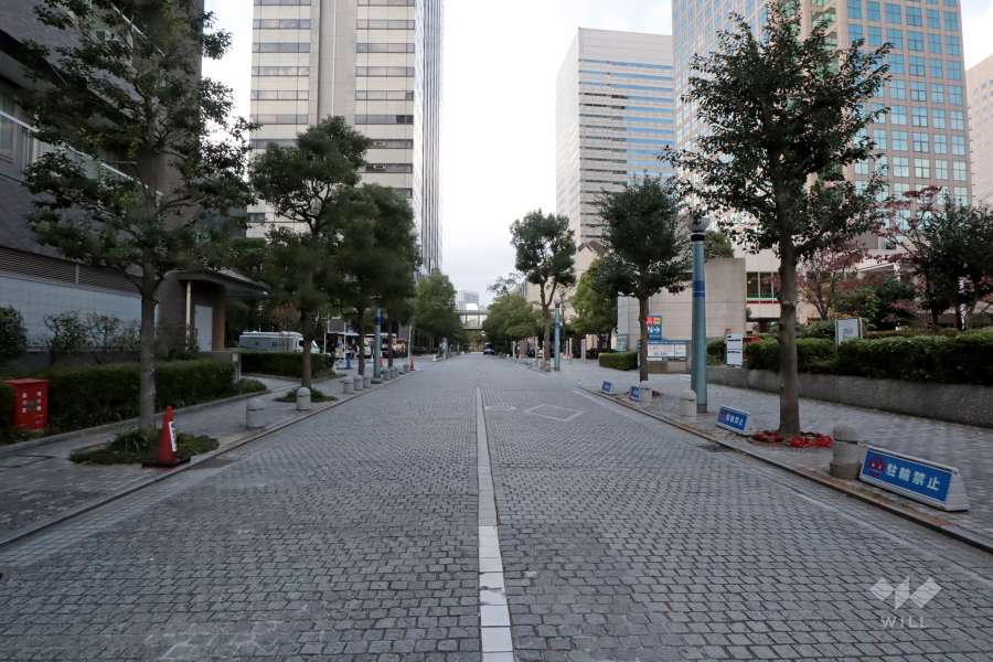 敷地東側の前面道路