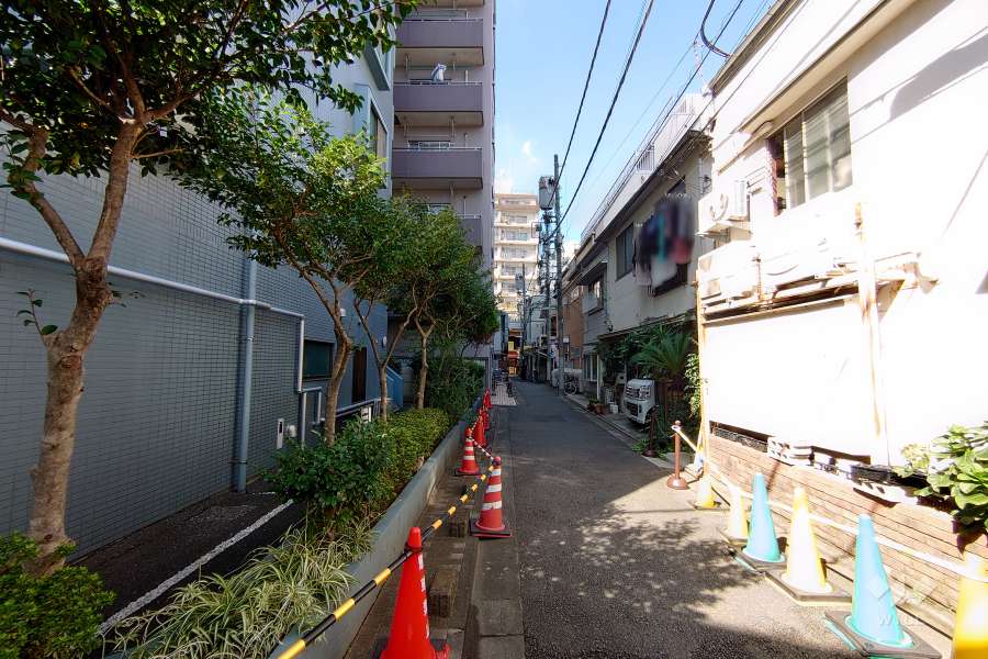 敷地北東側の前面道路