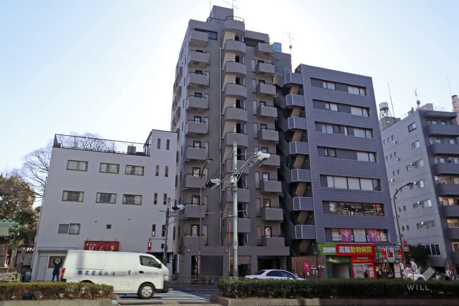 ラデファンス高輪台の外観（北西側から）