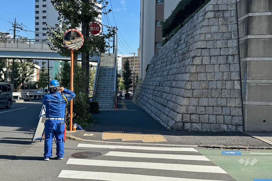 敷地の北側前面道路