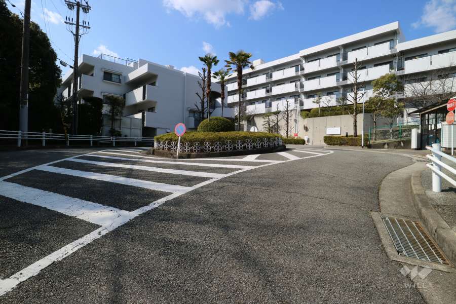 敷地入り口にあるロータリー