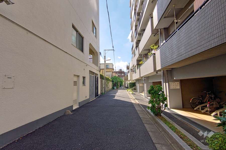 敷地南側の前面道路（東側から）