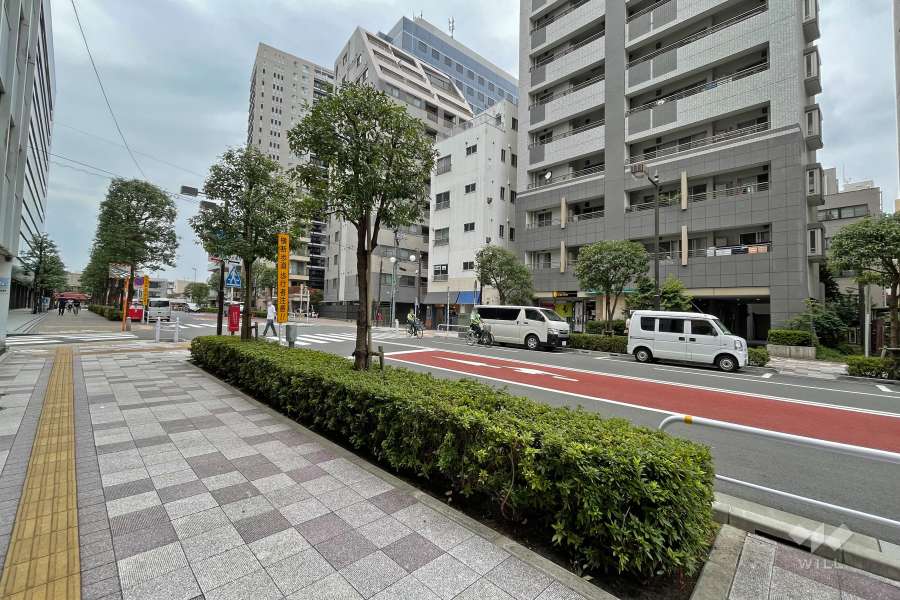 敷地南側の前面道路（東側から）
