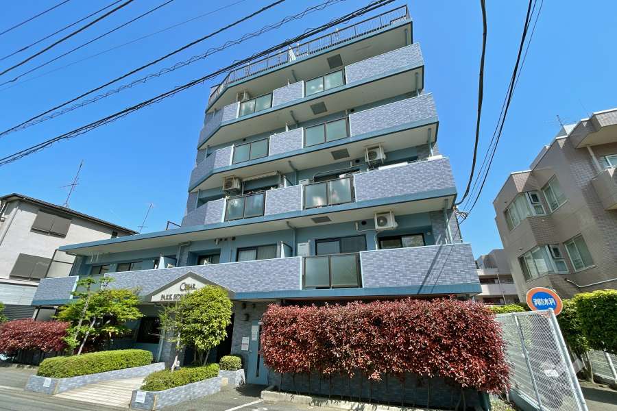 セザールパークサイド南大井の外観（南西側から）