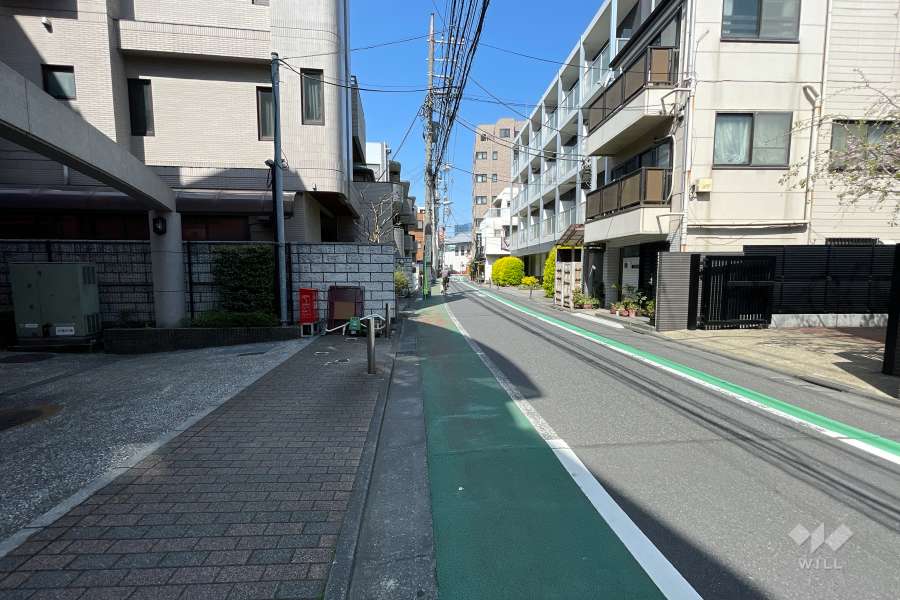 敷地北側の前面道路（東側から）