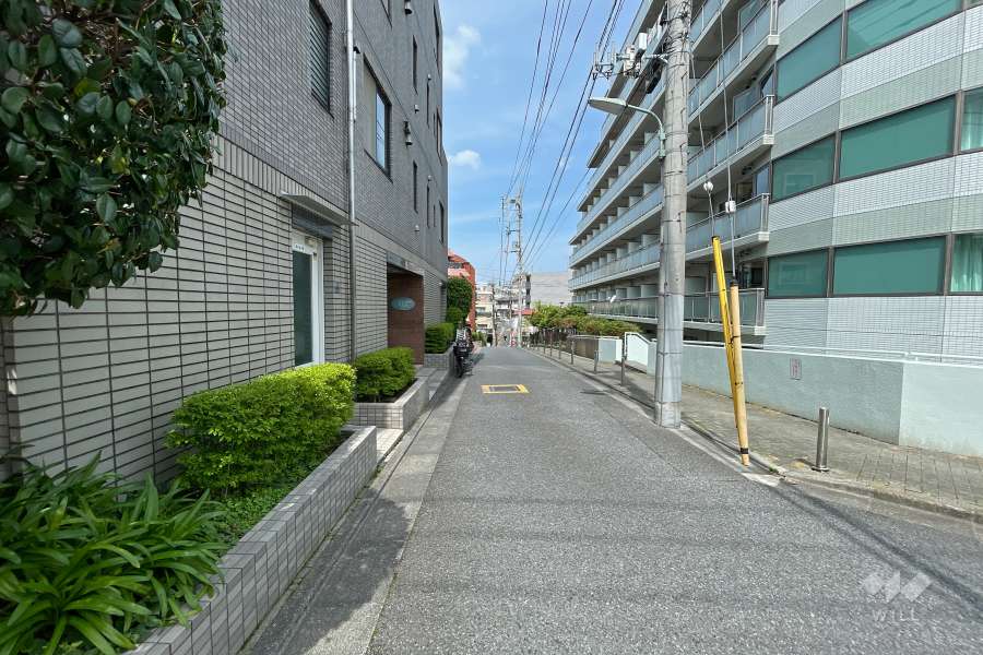 敷地北東側の前面道路