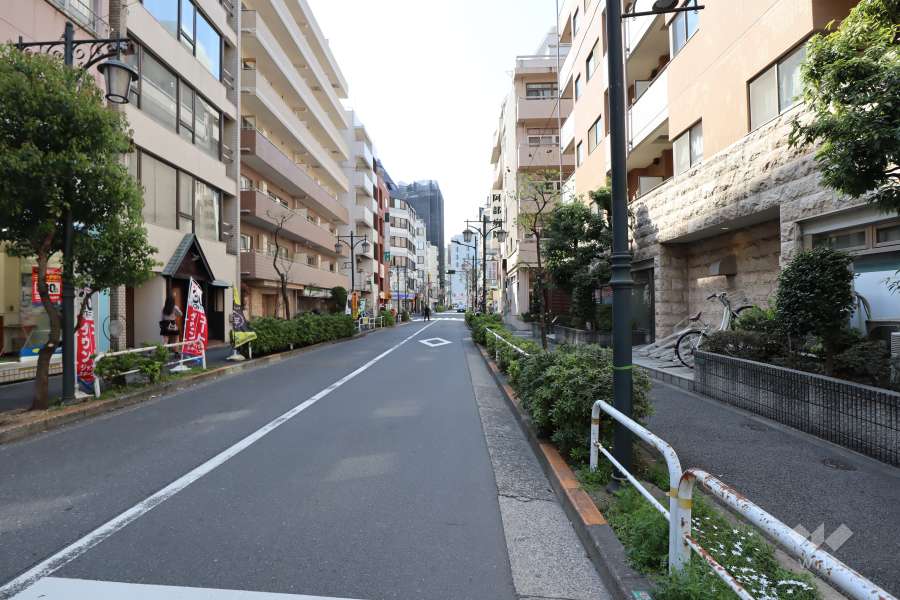 敷地南側の前面道路（東側から）