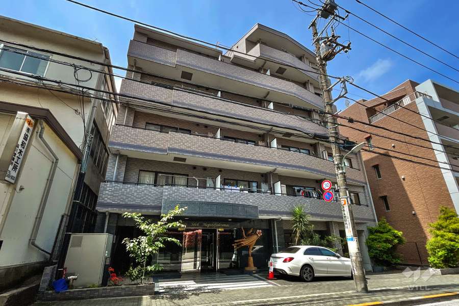 パレソレイユ目黒不動前の外観（北東側から）