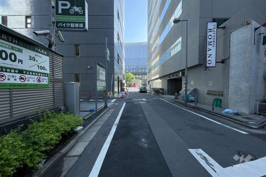 敷地南東側の前面道路　