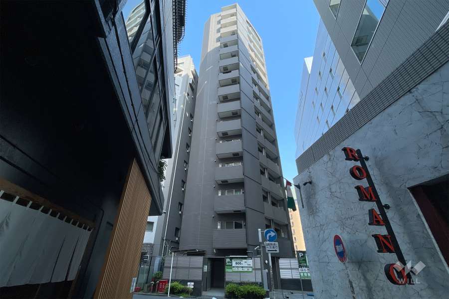 パレステュディオ五反田ステーションフロントの外観（南東側から）　