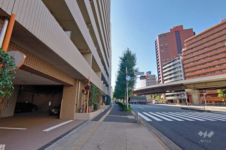 敷地西側前面道路（北側から）