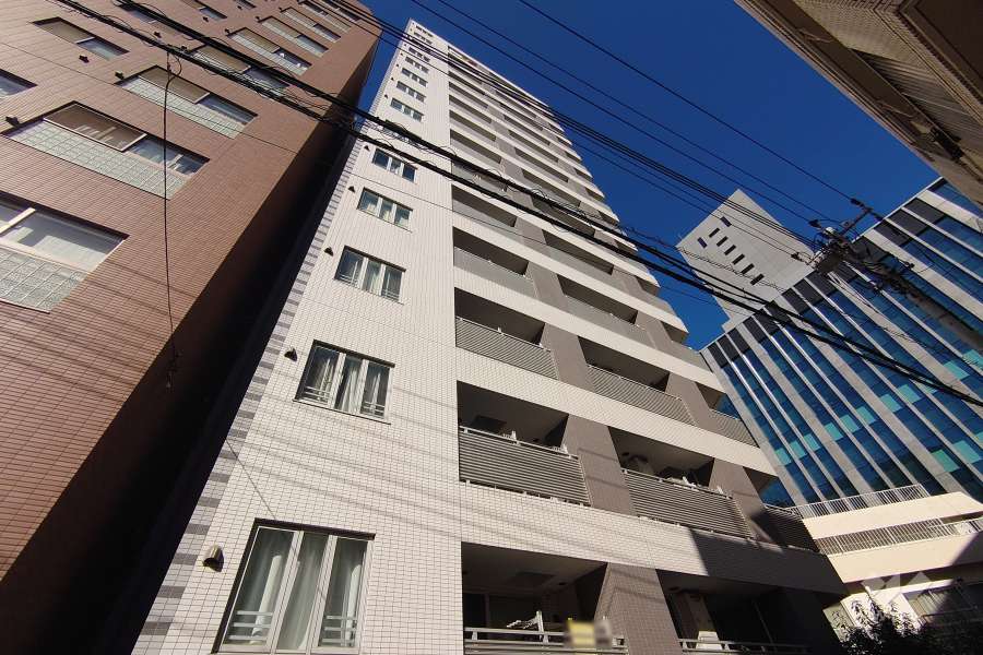 リシェ五反田スカイビューの外観（南側から）　