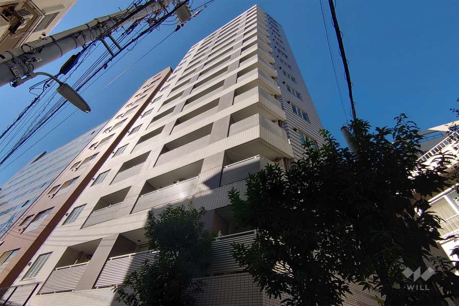 リシェ五反田スカイビューの外観（東側から）　