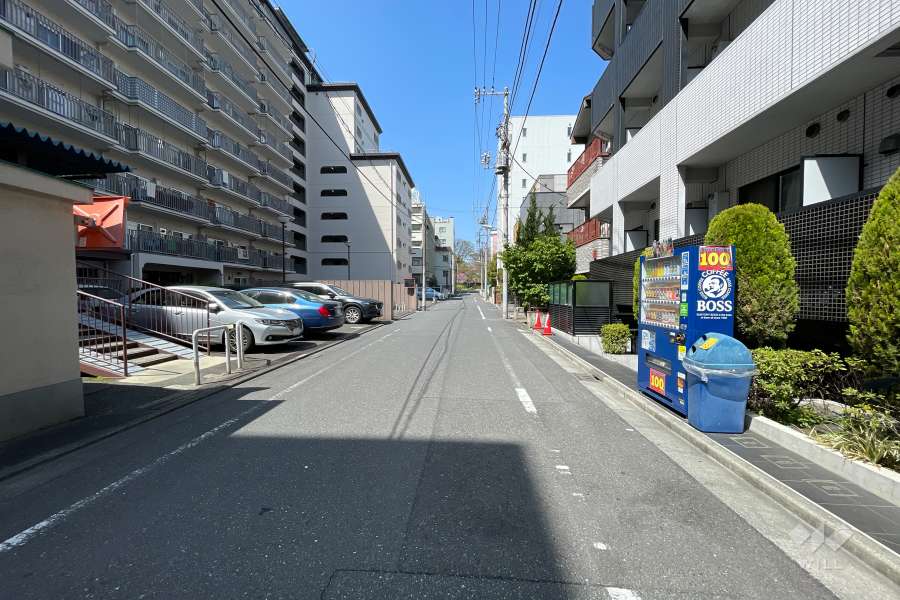 敷地南側の前面道路（東側から）
