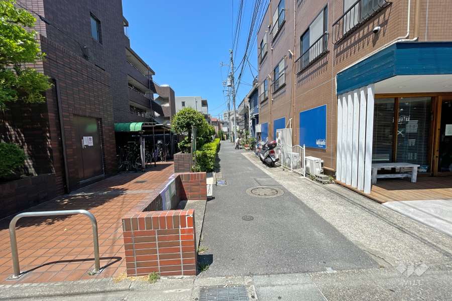 敷地北側の前面道路（東側から）