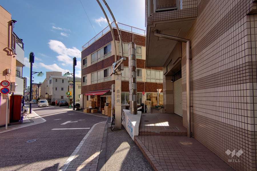 敷地北側の前面道路（西側から）