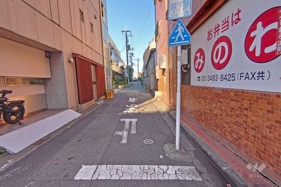 敷地の南側道路（東側から）