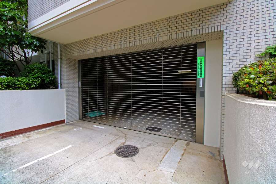 駐車場の出入り口（リングシャッター付き）