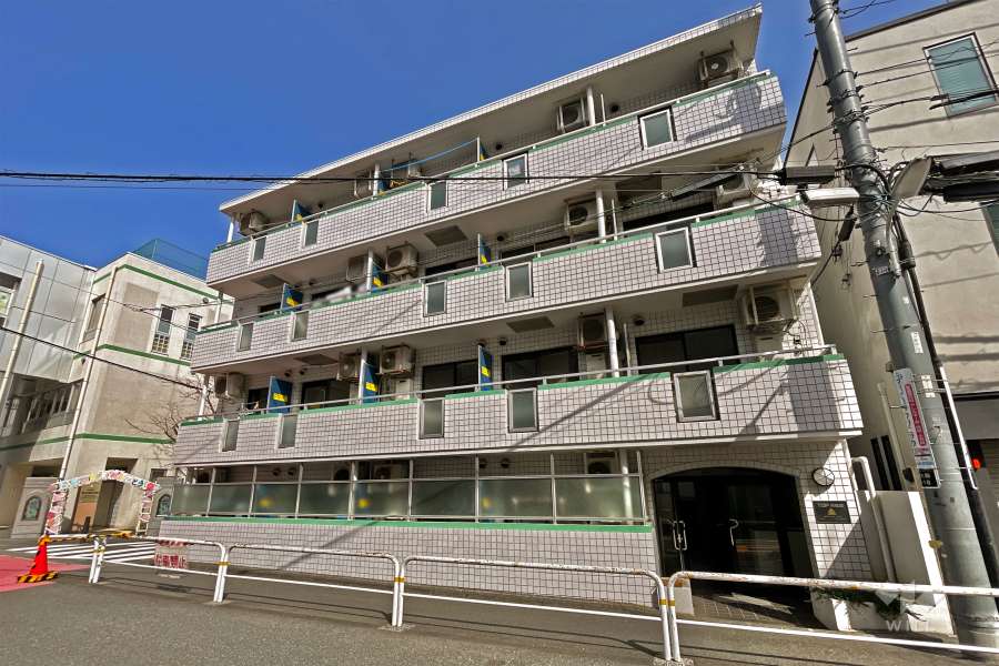 トップ高輪台の外観（南東側から）