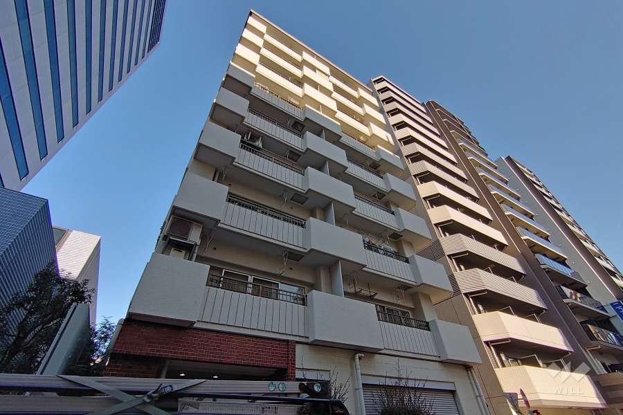 パラスト島津山の外観（南西側から）