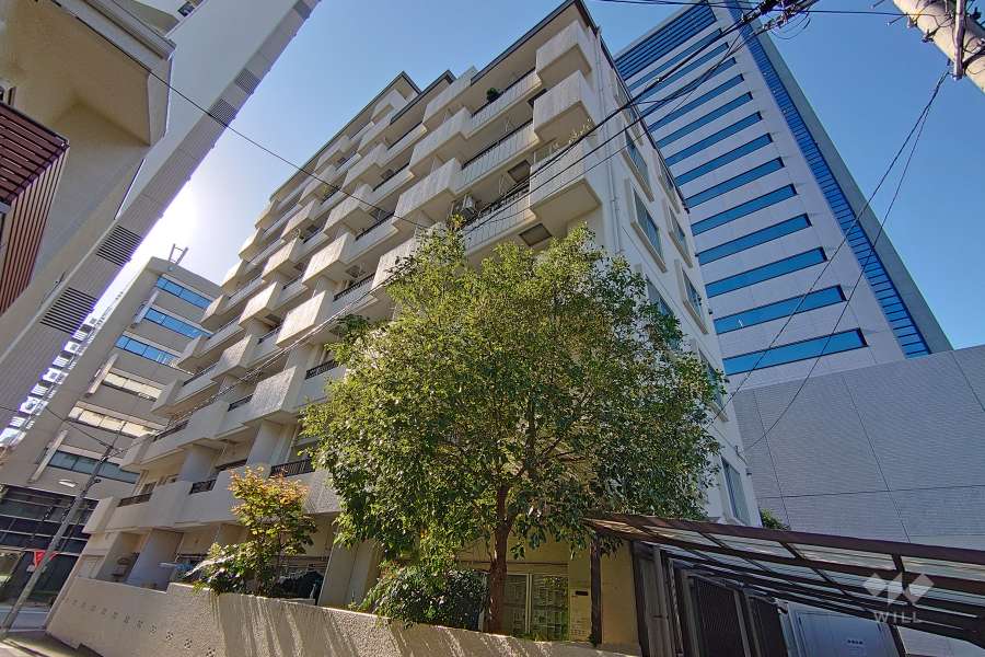 パラスト島津山の外観（北東側から）