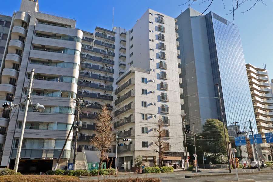 マンション五反田の外観（北西側から）