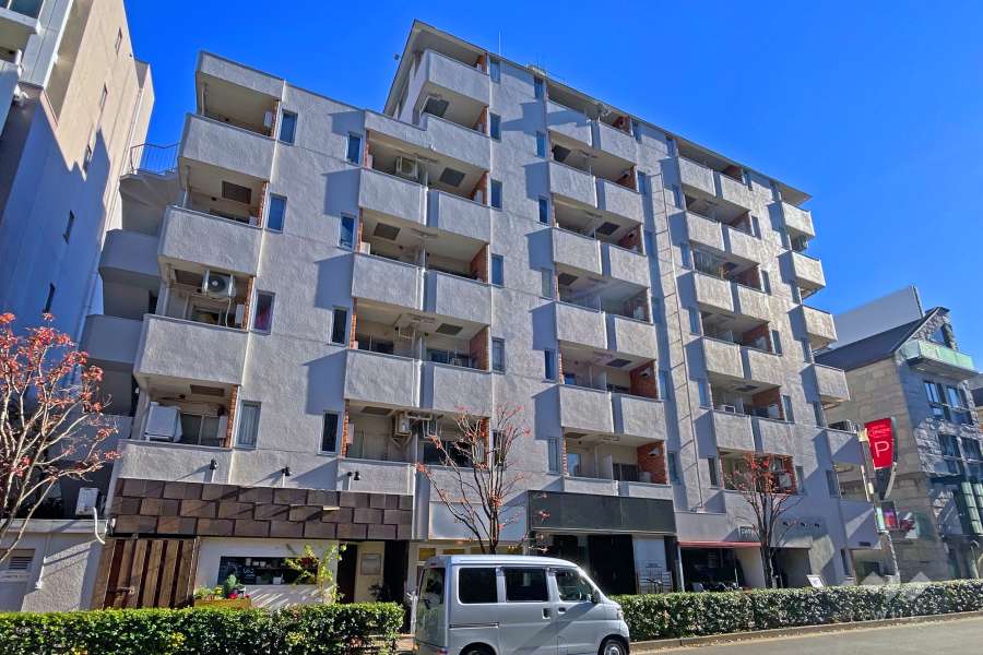 目黒三田フラワーマンションの外観（西側から）