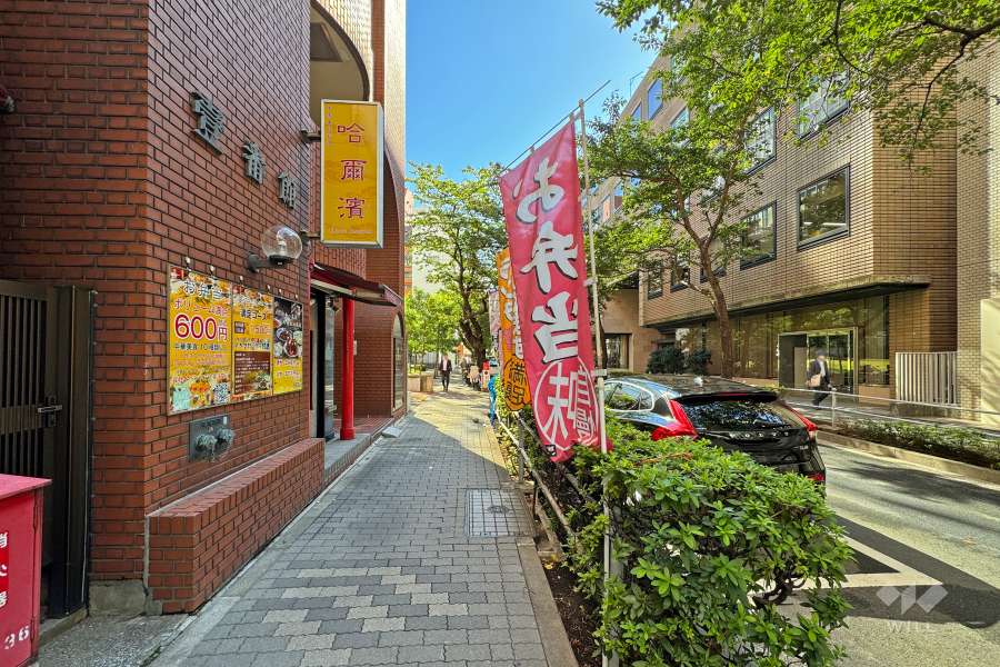 敷地の南側の前面道路