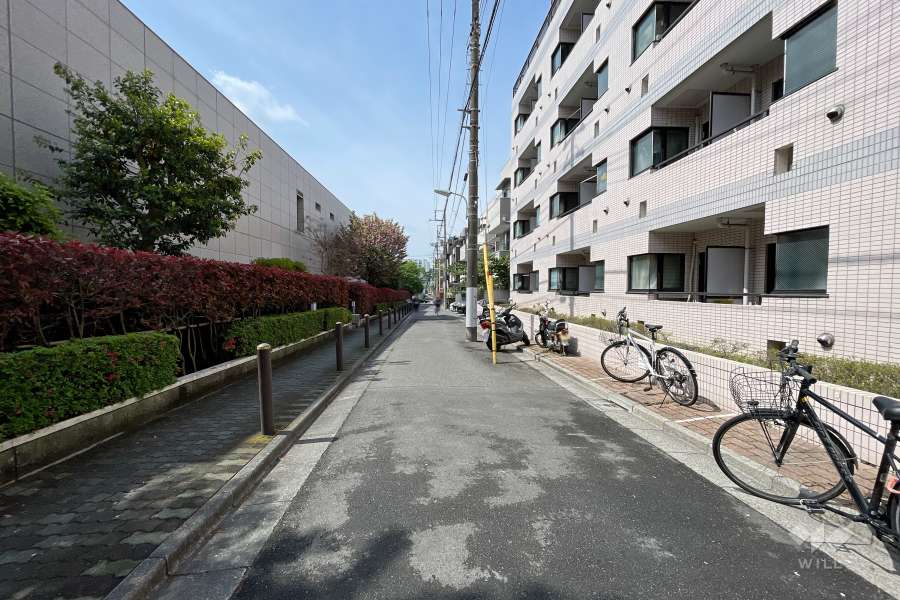 敷地南東側の前面道路