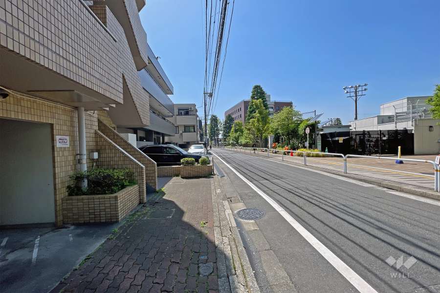 敷地北側の前面道路（東側から）