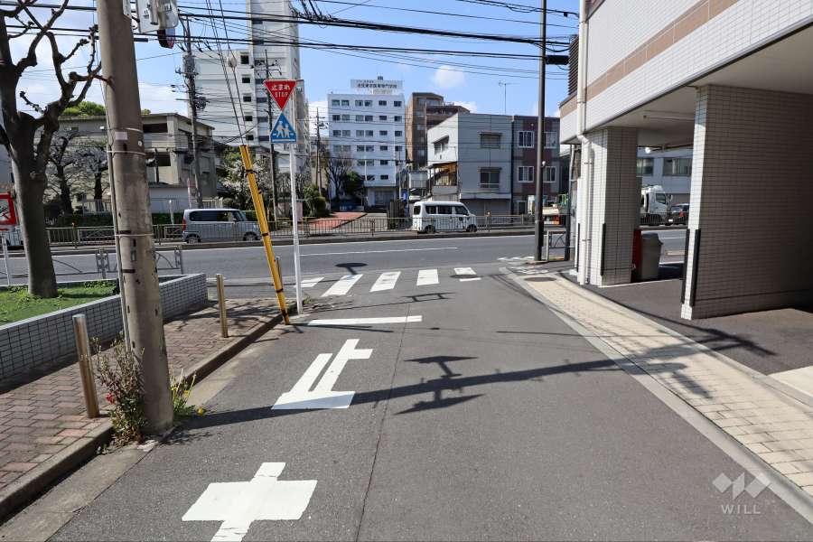 敷地南西側の前面道路