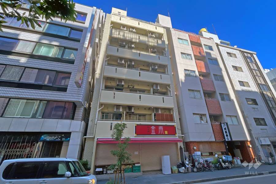 レオ五反田辻ビルの外観（南西から）