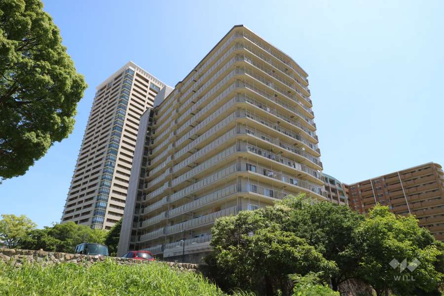 日興宝塚南口スカイマンションの外観（南西側から）