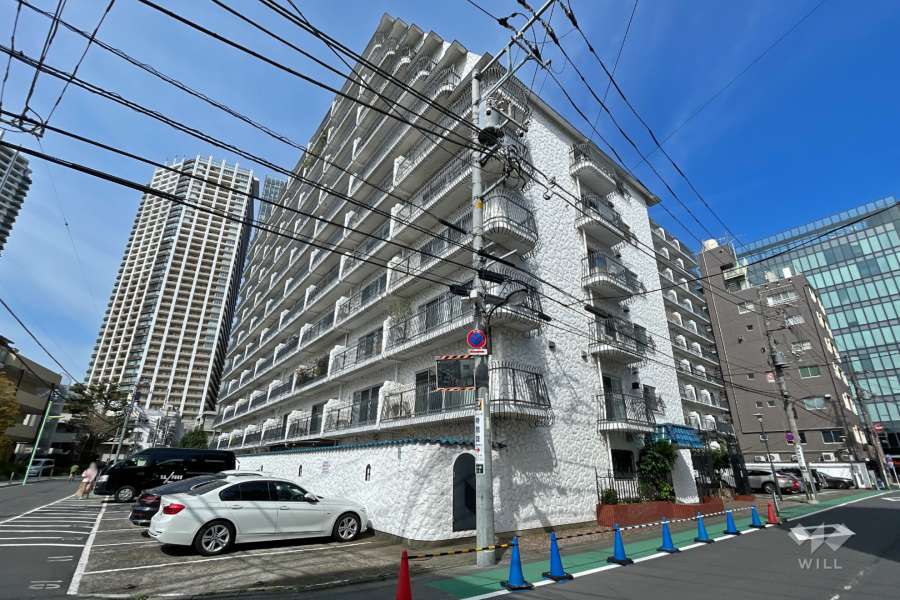 秀和目黒駅前レジデンスの外観（南東側から）