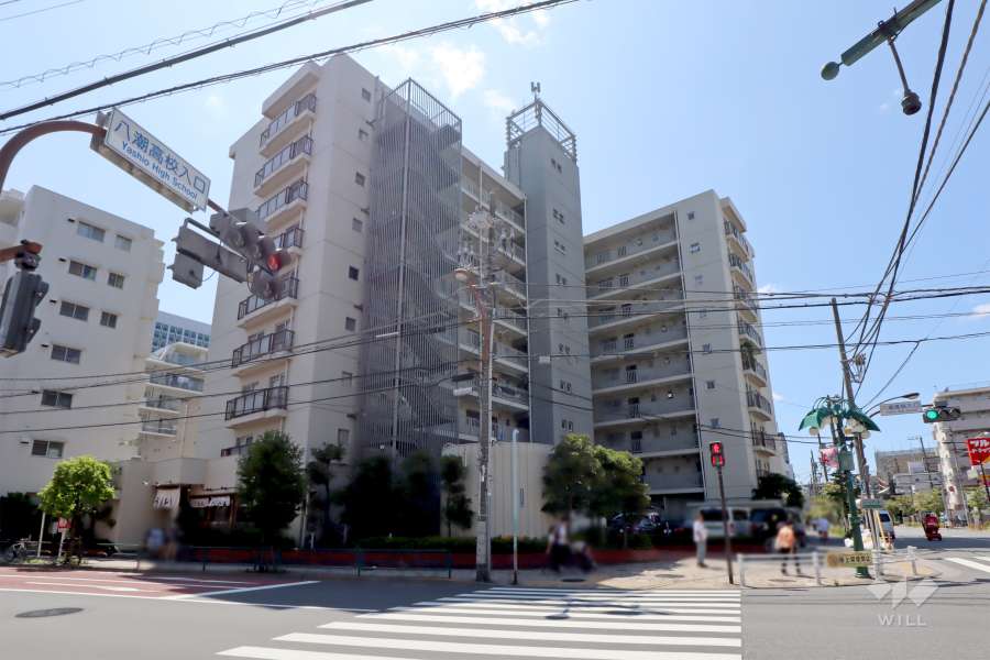 マンションニュー東品川の外観(北西側から)　