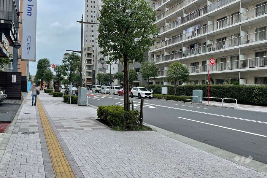 敷地南側の前面道路（東側から）