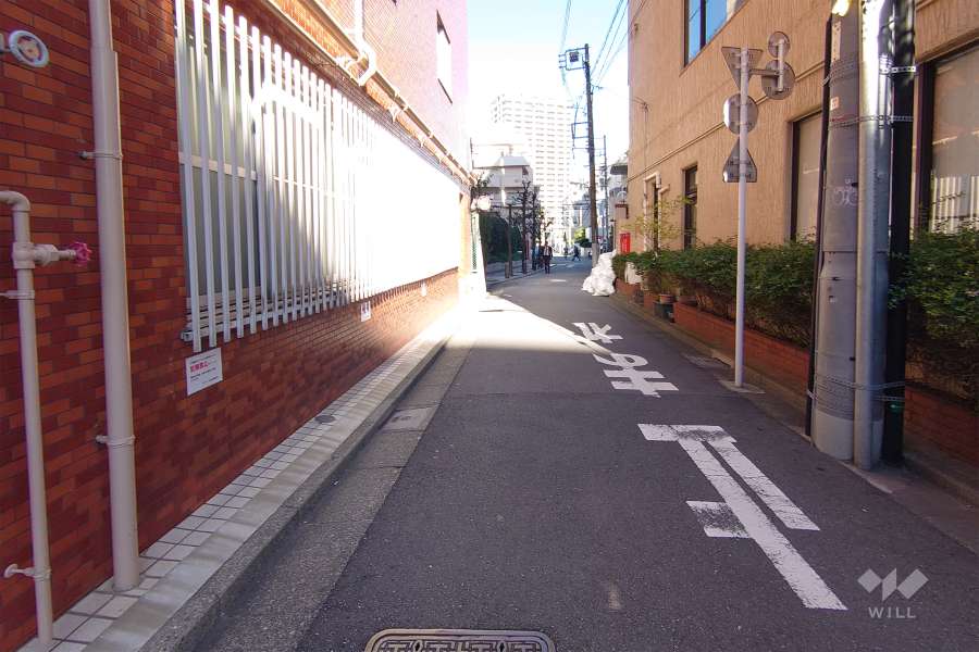 敷地南東側の前面道路