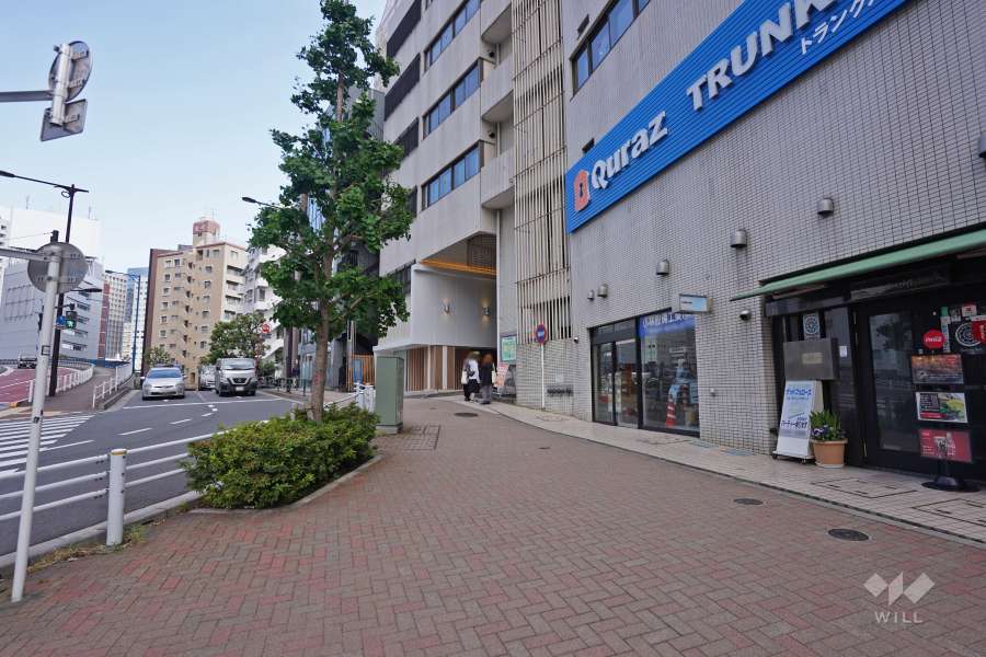 敷地北側の前面道路（西側から）