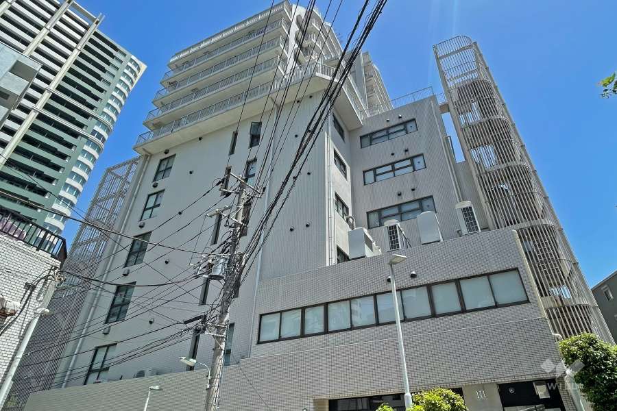 エステージ大崎の外観（南西側から）