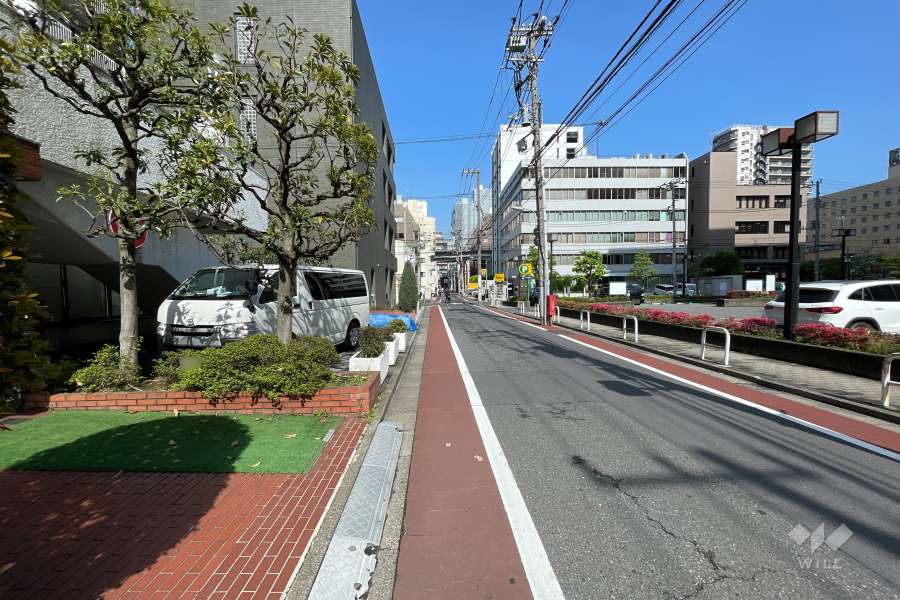 敷地北側の前面道路（東側から）