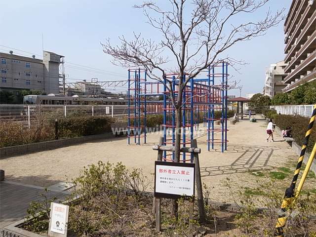 敷地北側にあるプレイロット
