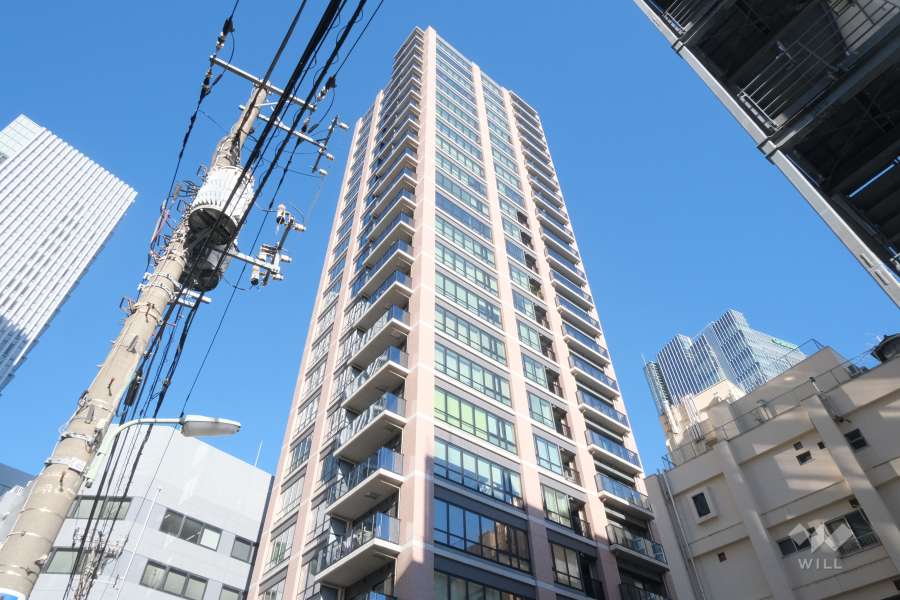 ライオンズタワー目黒川の外観（南西側から）