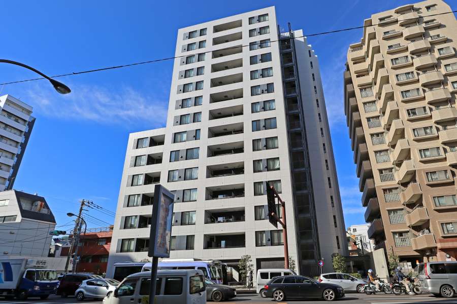 リビオレゾン戸越の外観（北東側から）