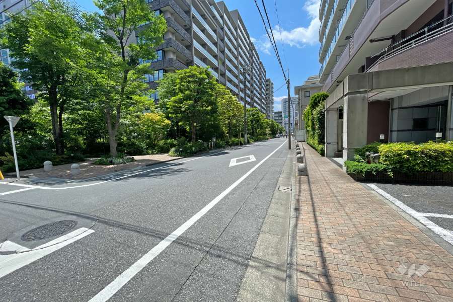 敷地東側の前面道路