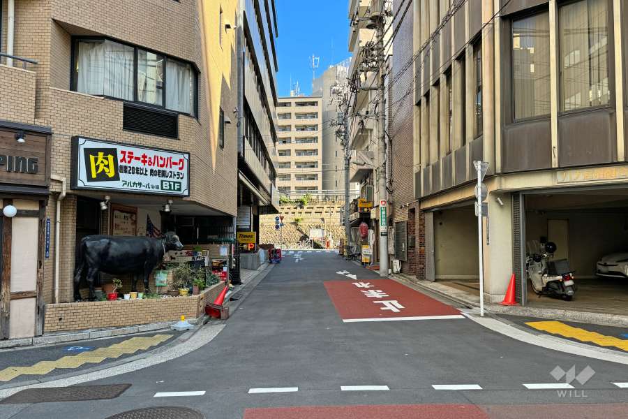 敷地東側の前面道路